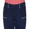 Legginsy jeździeckie młodzieżowe Jaily Junior Full Grip SS25 - QHP - evening blue